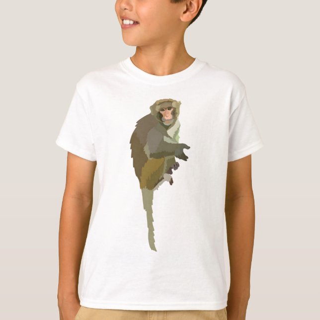 Camiseta R é para Rhesus Macaque (Frente)