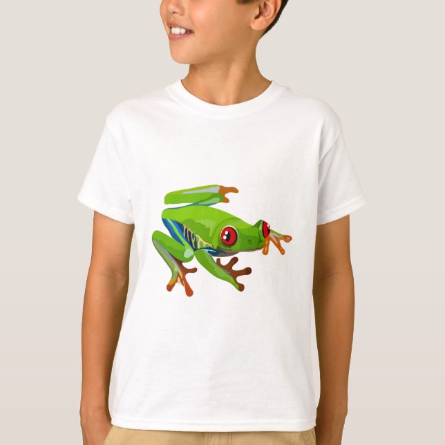 Camiseta R é para Sapo de Árvore de Olhos Vermelhos (Frente)
