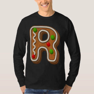 Camiseta R Letra Maiúscula de Cookie Maiúscula com Alphabet