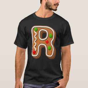 Camiseta R Letra Maiúscula de Cookie Maiúscula com Alphabet