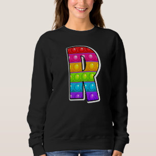 Camiseta R Letra Maiúscula R Alphabet Funny Poppin Ki
