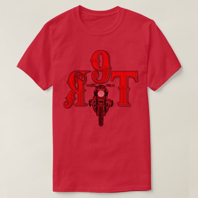 Camiseta R Ninet preto e vermelho (Frente do Design)
