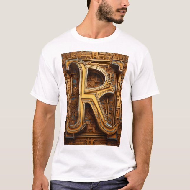 Camiseta R nome do alfabeto (Frente)