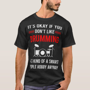 Camiseta R Tambores do Drummer do Drummer do Pessoas Inteli