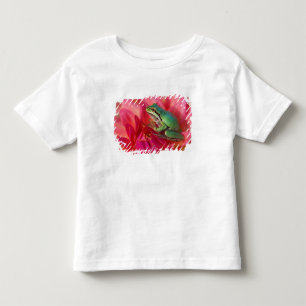 Camiseta Rã-arbórea do Pacífico em flores no nosso jardim