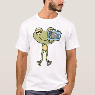 Camiseta Rã como fotógrafo com câmera