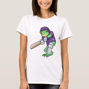 Camiseta Rã Críquete Taco de críquete Esportes
