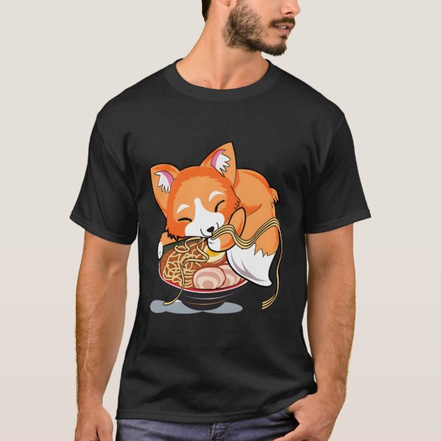 Camiseta Ra Noodles Fox Kawaii Japonês (Frente)