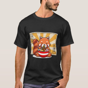 Camiseta Ra Red Panda Kawaii Anime Comida Japonesa N