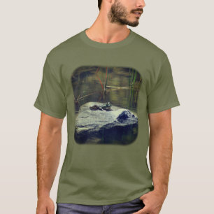 Camiseta Rã-Touro Em Rocha Em Pond Nature