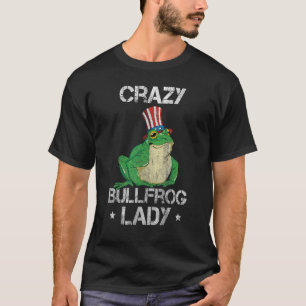 Camiseta Rã-touro louca apanha e come sapos para Toa