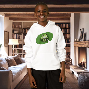 Camiseta Rã Verde Americana sobre Folha de Nenúfar