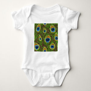 Camiseta RAB Rockabilful Colorful Peacock Feather Impressão