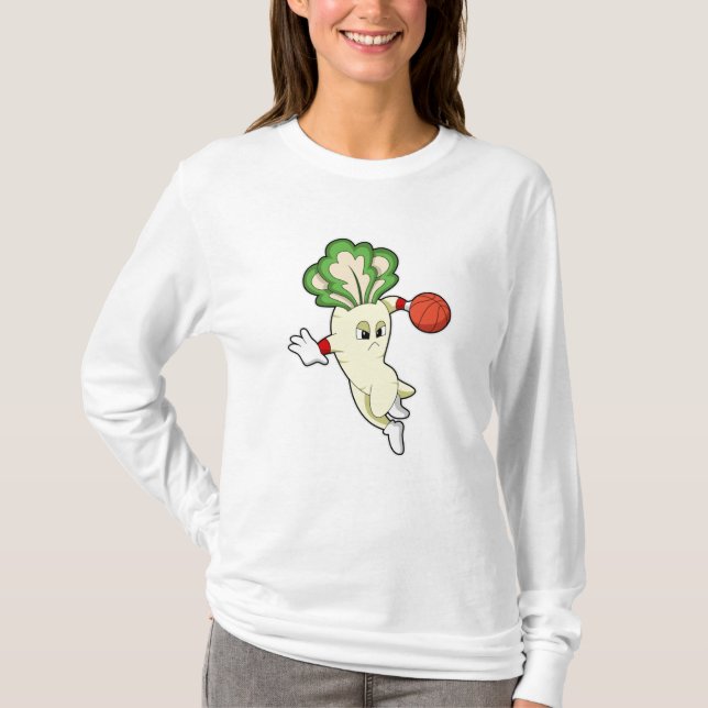 Camiseta Rabanete no basquete (Frente)