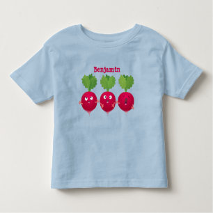 Camiseta Rabanetes cúbicos cantando legumes trio