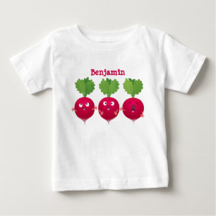 Camiseta Rabanetes lindos cantando legumes trio
