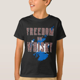 Camiseta Rabbie Burns Cita Liberdade Cores Escoceses Whisky