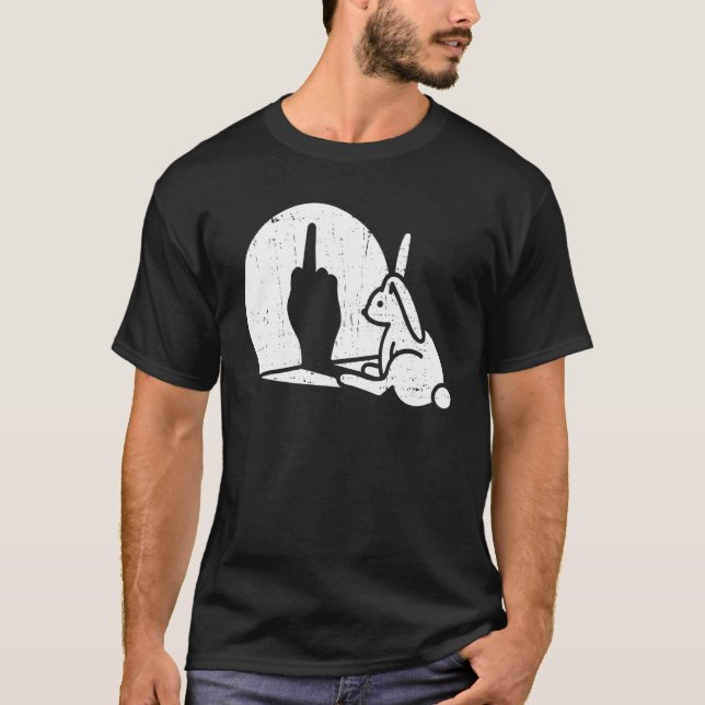 Camiseta Rabbit Animal Bunny  Shadow Play Pun (Frente)