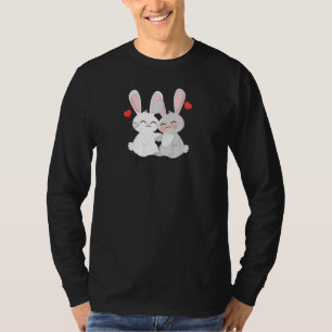 Camiseta RABBIT Aniversário de Casamento Festa de Noivado E