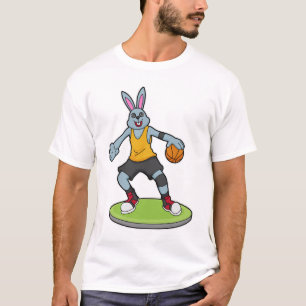 Camiseta Rabbit as Basketball player with Basketball