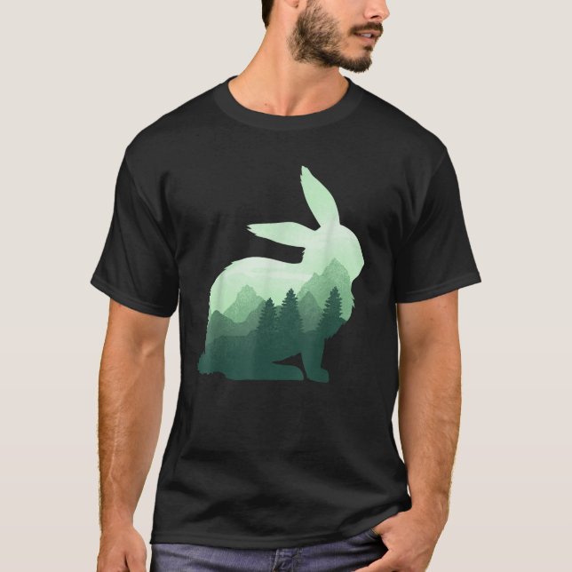 Camiseta Rabbit Bunny Hare Exposição Dupla Exposição Surrea (Frente)