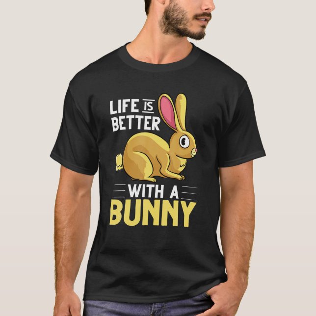 Camiseta Rabbit Bunny Lionhead Angora Rex Harlequin Cage (Frente)