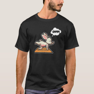 Camiseta Rabbit Bunny Yoga Pose ginástica esportiva Ohm Hea