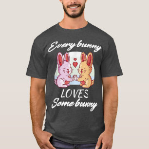 Camiseta Rabbit Couple Love Heart Peace Easter Lovers Bunny
