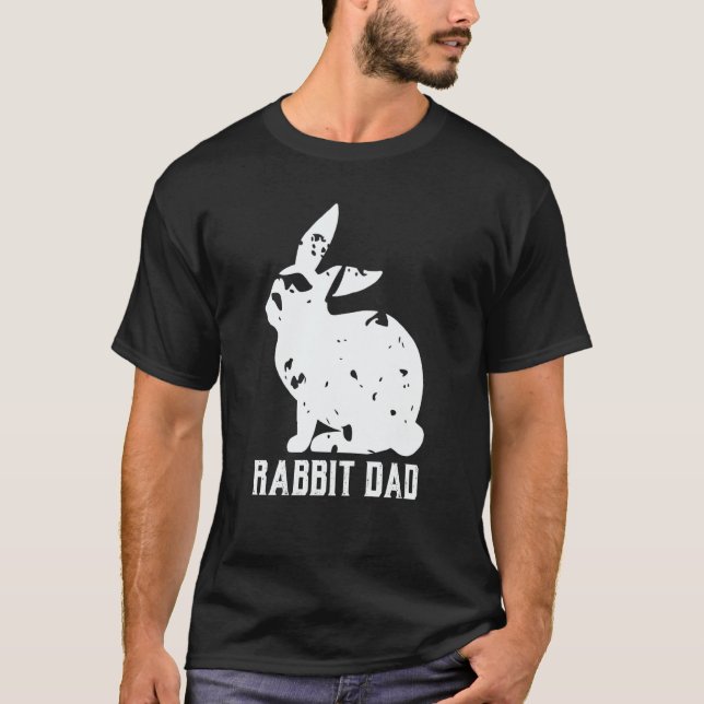Camiseta Rabbit Dad Mens Boys Owner Pet Bunny Easter Animal (Frente)