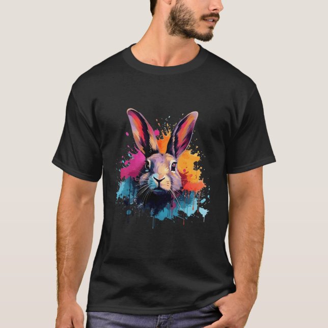 Camiseta Rabbit gigante flamengo Colorido (Frente)