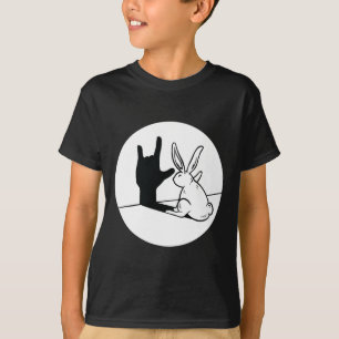 Camiseta Rabbit ILY ASL Gesto manual surdo surdo perda audi