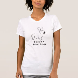 Camiseta Rabbit Lover, Design simples