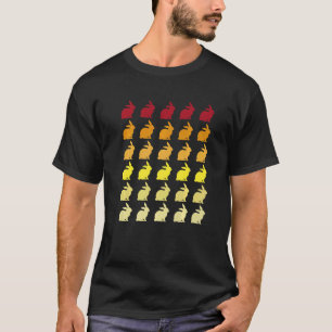 Camiseta Rabbit Retro Padrão Animal