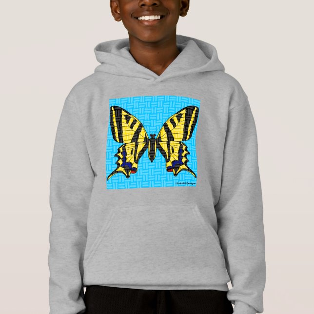 Camiseta Rabicho-de-andorinha (vívido) - Capuz de Pull-Over (Frente)