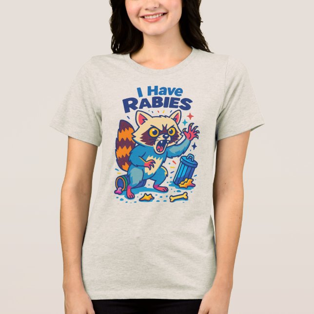 Camiseta Rabid Raccoon Humor Sarcástico (Frente)