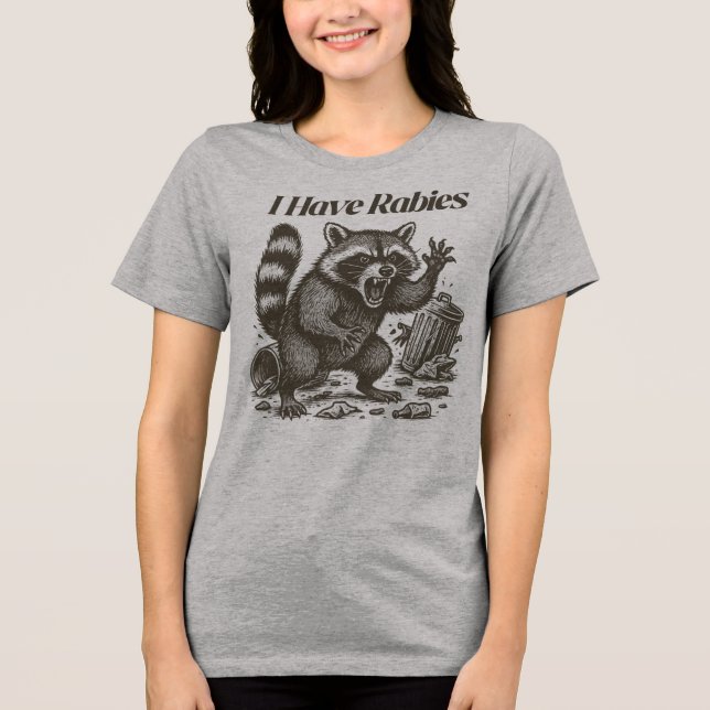 Camiseta Rabid Raccoon Humor Sarcástico (Frente)