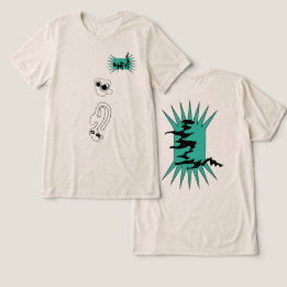 Camiseta rabiscar gráfico na terra