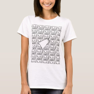 Camiseta rabisco de gato