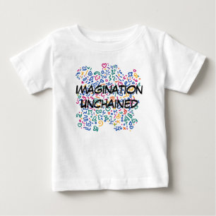 Camiseta Rabisco divertido formas vibrantes coloridas
