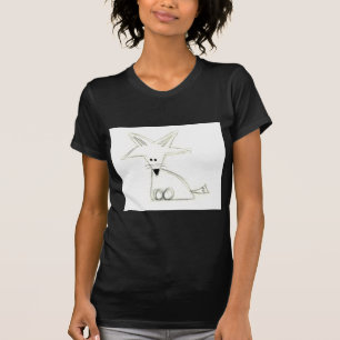 Camiseta rabo de raposa cinza branca simples desenho para c