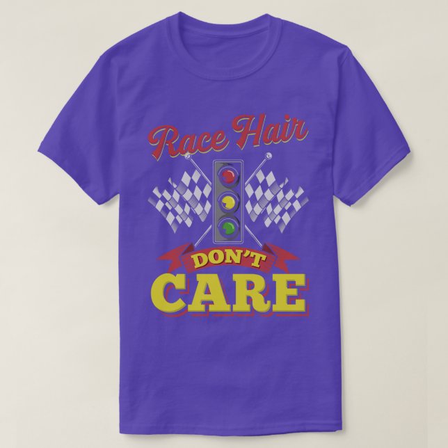 Camiseta Raça cabelo não se importa com presentes engraçado (Frente do Design)