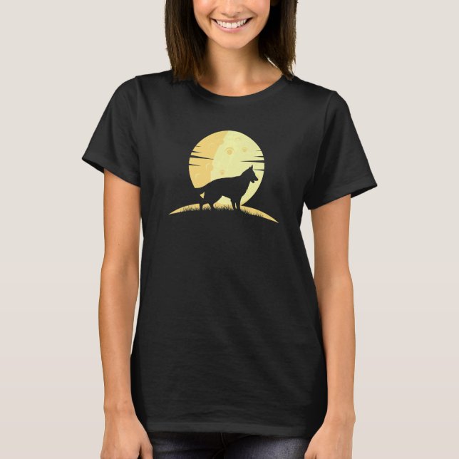 Camiseta Raça Cão german shepherd Cães Cães Cães Cães Cães  (Frente)