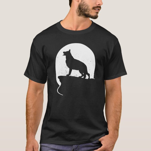 Camiseta Raça Cão german shepherd Cão Cão Cão Cão Cão Cão C (Frente)