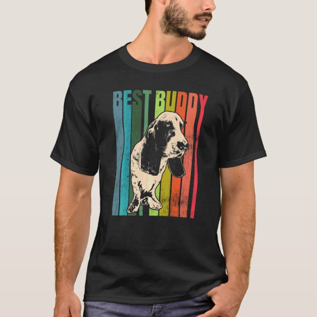 Camiseta Raça de Cachorro Basset Hound 11 (Frente)