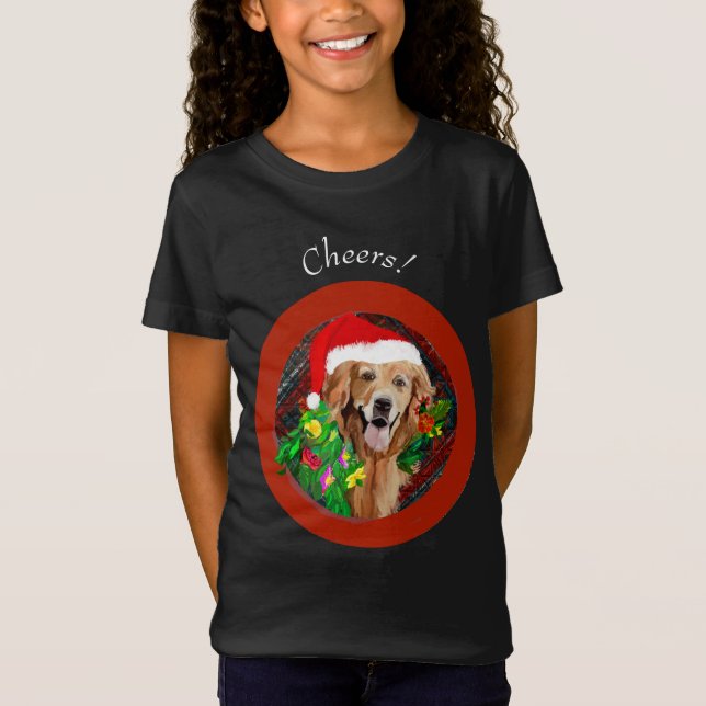 Camiseta Raça de Cachorro Bonito da Mãe de Retriever ouro (Frente)