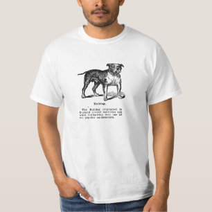 CAMISETA RAÇA DE CACHORRO CLÁSSICO EM BRANCO