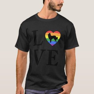 Camiseta Raça de Cachorro Garafian Shepherd Palavra Amor Ti
