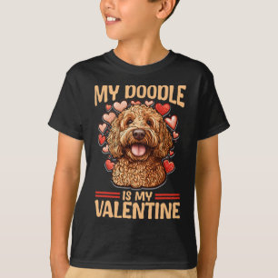 Camiseta Raça de cachorro Goldendoodle Meu Doodle é meu nam