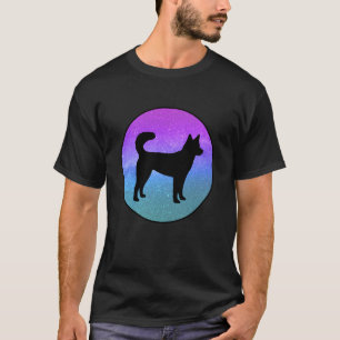 Camiseta Raça de Cachorro Kai Ken Silhueta de Cachorro Espa