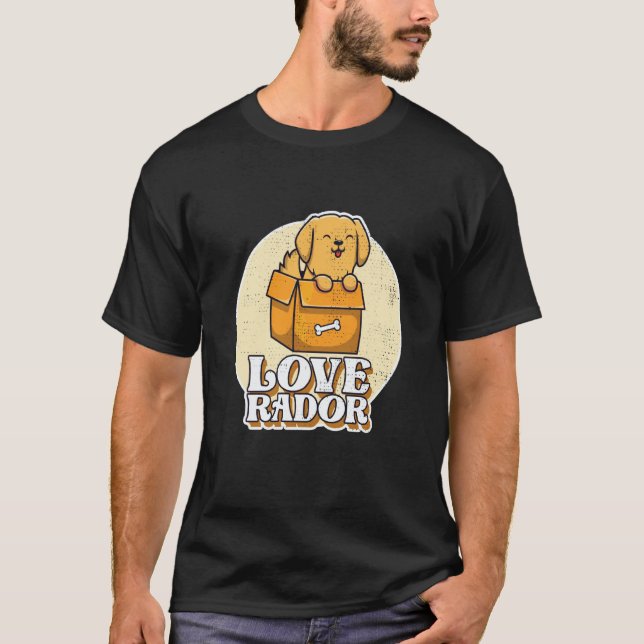Camiseta Raça de cachorro labrador retriever adorável engra (Frente)